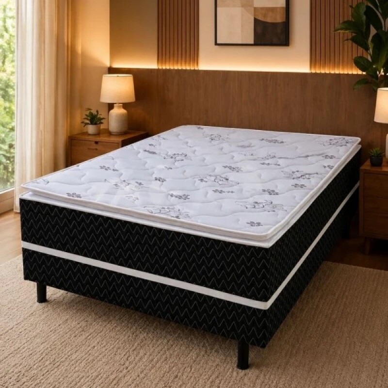 Cama Box D28 138X188X58 Topazio Macro Espuma