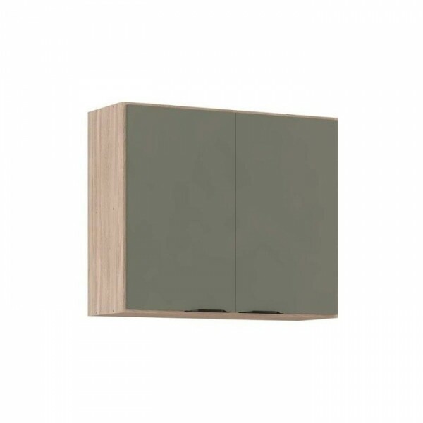 Armário Aéreo de Cozinha | 80cm - 2 Portas Firenze Avena/Menta
