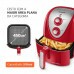 Fritadeira Elétrica Air Fryer Mondial 5 Litros AFN-50-RI Vermelho/Inox