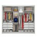 Guarda Roupa Casal com Espelho 3 Portas 6 Gavetas 100% MDF - Sollo-Branco - Novo Horizonte