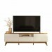 Rack para Tv de até 75 Polegadas  2 Portas 1 Gaveta com Nichos Diadema  Off white/ Canela Mobler