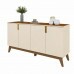 Buffet com 4 Portas Recife Off White/Canela Mobler
