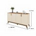 Buffet com 4 Portas Recife Off White/Canela Mobler