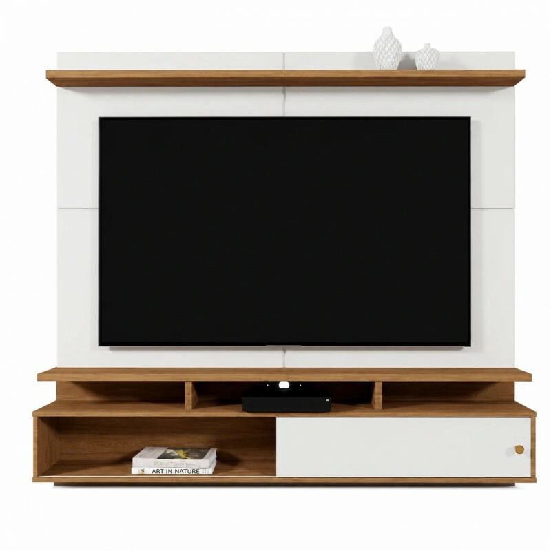 Home Suspenso Para Tv até 70" Morretes Off white/ Canela Mobler