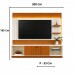 Home Para Tv até 60" 2 Portas Com Led Guaiba Off White/ Canela Mobler Home Para Tv até 60" 2 Portas Com Led Guaiba Off White/ Canela Mobler