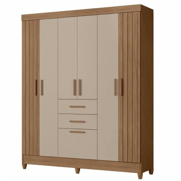 Guarda Roupa Casal Malta com 7 Portas e 2 Gavetas carvalho/ Fendi Guarda Roupa Casal Malta com 7 Portas e 2 Gavetas carvalho/ Fendi