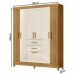 Guarda Roupa Casal Malta com 7 Portas e 2 Gavetas Freijó/ Off White Guarda Roupa Casal Malta com 7 Portas e 2 Gavetas Freijó/ Off White