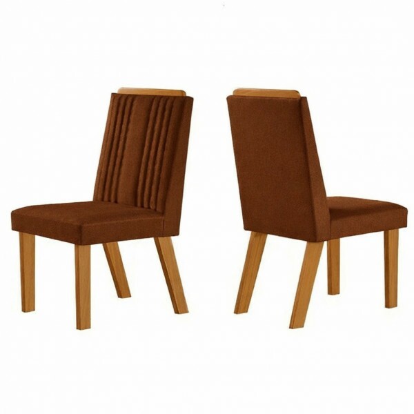 Conjunto de 2 Cadeiras Florença Capuccino - LJ Moveis