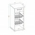 Balcão de Cozinha Multiuso 1 Gaveta 2 Cestos Régia Freijo/Branco Fiorello