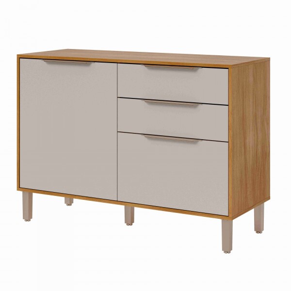 Balcão Cozinha Divina 2gavs 2 Ptas C/tampo 120cm  MGM Off White/Cinamomo