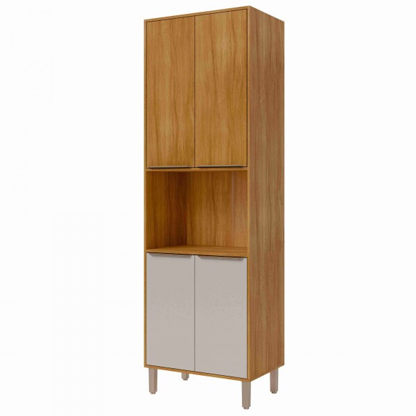 Torre Quente Mdf 70cm Divina Mgm Móveis Off White/ Cinamomo