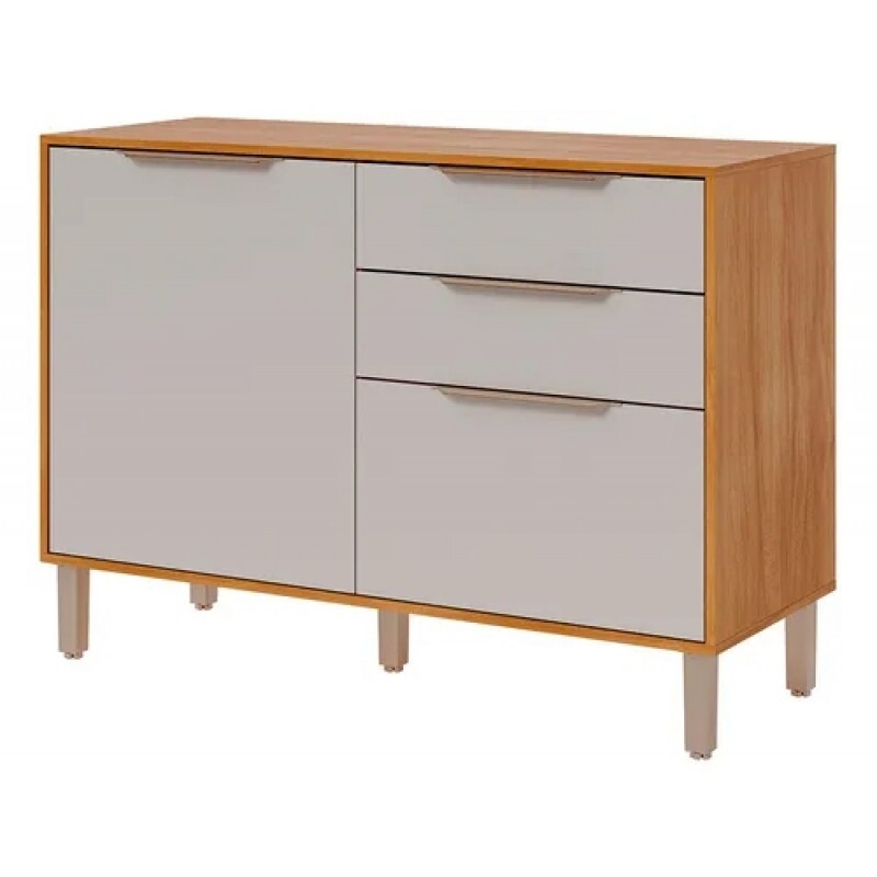 Balcão Cozinha Divina/Esplendida 2gavs 2 Ptas C/tampo 120cm  MGM Freijo/Off White