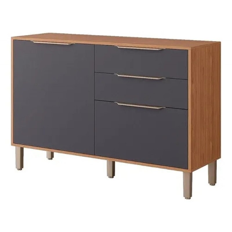 Balcão Cozinha Divina/Esplendida 2gavs 2 Ptas C/tampo 120cm MGM Freijo/Titanium