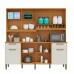 Armário de Cozinha Kit Cabernet Prime 100%MDF, Amendoa com Branco - Ronipa
