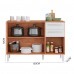 Balcão de Cozinha Carménère 3 Portas e 2 Gavetas c/ Tampo 120cm Amendoa/Off White - Ronipa