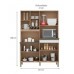 Armário de Cozinha Kit em MDF 7 Portas 1 Gaveta Ronipa Verdot Perfil Amendoa/Branco