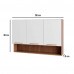 Armário Aéreo Cozinha Modulado 3 Portas c/Nicho 120cm Thela Avelã - Telasul