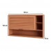 Armário de Cozinha Modulado Aéreo Macadâmia Nicho 1 Porta Ripada Freijó 120cm - Telasul
