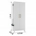 Armário Multiuso Jade 70cm 2 Portas Branco Moval 