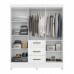 Guarda-Roupa Casal 6 Portas Itatiba Branco - Moval