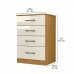 Cômoda para Quarto Com 4 Gavetas Moval MS913 Freijó/Off White