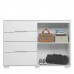 Cômoda com Sapateira Texas 4 Gavetas e 2 Portas Branco - Moval