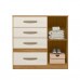 Cômoda para Quarto Com 4 Gavetas 1 Porta Moval Vênus Freijó/Off white