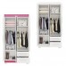 Guarda Roupa NT6010 4pts 2gv Branco New/rosa - Notável Móveis 