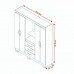 Guarda Roupa Solteiro 4 Portas 3 Gavetas NT5015 Notável Móveis - Freijó/Off White