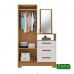 Cômoda para Quarto com Espelho 2 Portas 3 Gav Notável NT5165 Freijó/Off White