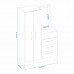 Cômoda para Quarto com Espelho 2 Portas 3 Gav Notável NT5165 Freijó/Off White
