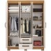 Guarda-roupa Nt6015 com 6 Portas e 2 Gavetas Freijó Trend/off White Tx Notável