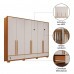 Guarda Roupa Casal com Pés 6 Portas 3 Gavetas NT 6035 Notável Móveis