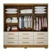 Guarda-Roupa 3 Portas de Correr 9 Gavetas Com Espelho Buriti Cumaru/Fendi Novo Horizonte
