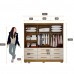 Guarda-Roupa 3 Portas de Correr 9 Gavetas Com Espelho Buriti Cumaru/Fendi Novo Horizonte
