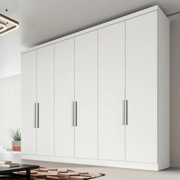 Guarda-Roupa Casal 6 Portas 6 Gavetas New Vértice Branco Novo Horizonte
