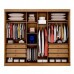 Guarda Roupa Casal com Espelho 3 Portas 6 Gavetas 100% MDF - Sollo-Cumaru/Fendi - Novo Horizonte