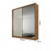 Guarda Roupa Casal com Espelho 2 Portas 3 Gavetas 100% MDF Virtus Cumaru/Fendi - Novo Horizonte