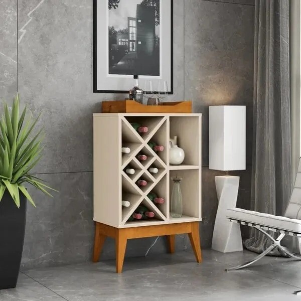 Bar Adega 50cm Bali Off white - Edn Móveis
