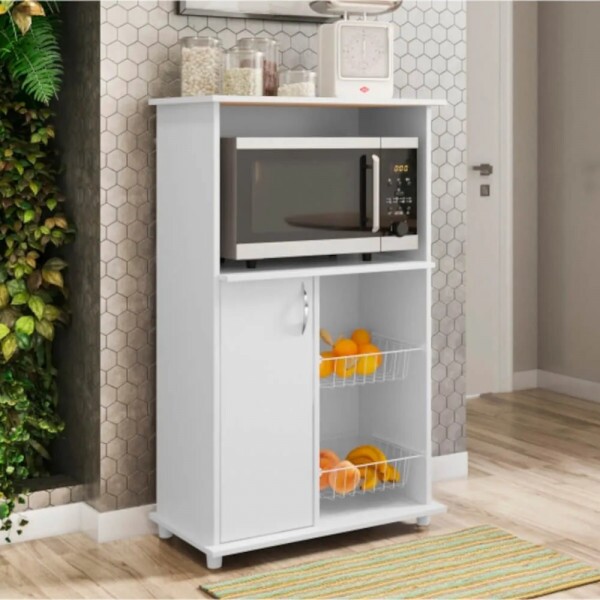 Balcão/Fruteira Para Cozinha Branco Nt3075 Notável Móveis- Branco