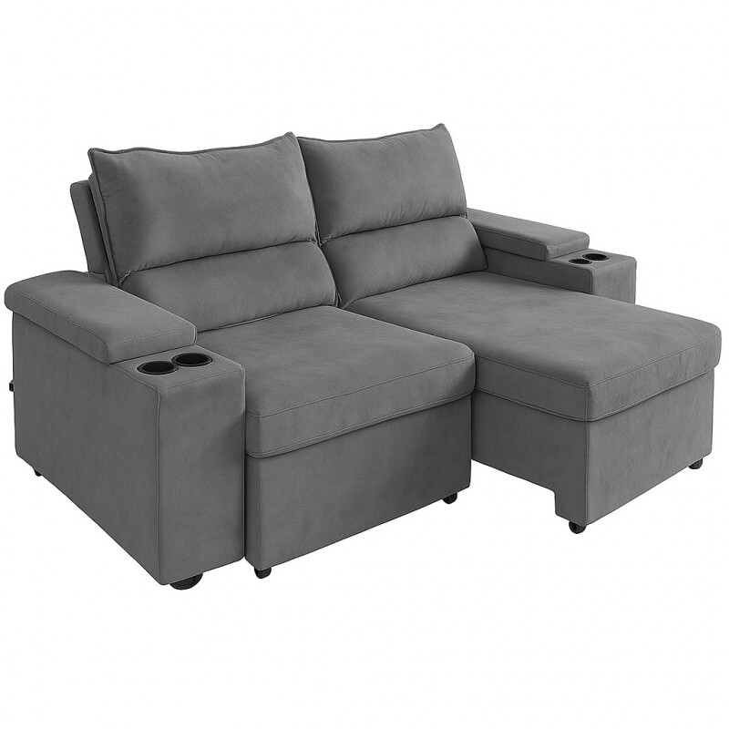 Sofá Retrátil e Reclinável Alabama Cinza - Nordeste Flex Sofá Retrátil e Reclinável Alabama Cinza - Nordeste Flex