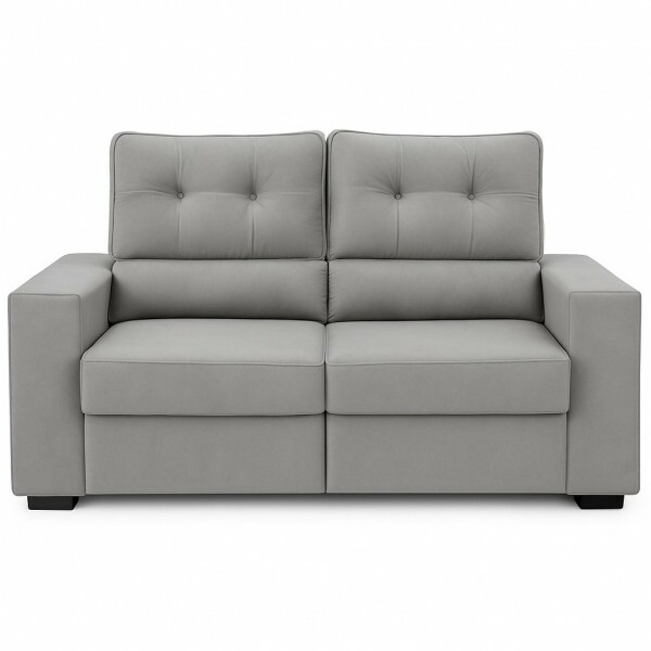 Sofá Retrátil e Reclinável 3 Lugares Niteroi Cinza - Nordeste Flex 