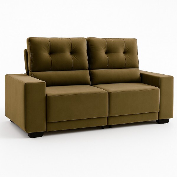 Sofá Retrátil e Reclinável 3 Lugares Niteroi Marrom - Nordeste Flex 