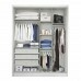 Guarda Roupa Casal com Espelho 4 Portas 3 Gavetas 100% MDF - Moderni Branco - Novo Horizonte