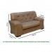 Conjunto de Sofá 2x3 Lugares Caribe Caramelo Capitonê Masterflex