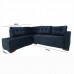 Conjunto Estofado Canto Divano Bacetto 2 e 3 lugares - Azul