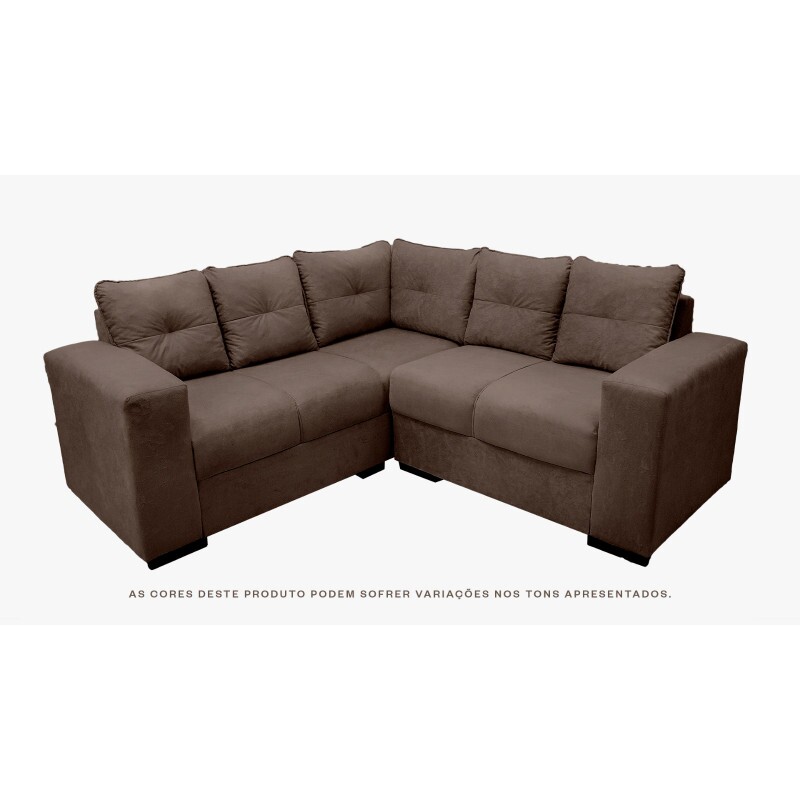 Sofá de Canto 3x2 Lugares Athena Castor Masterflex