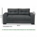 Sofá 3 Lugares Confort Cinza Masterflex