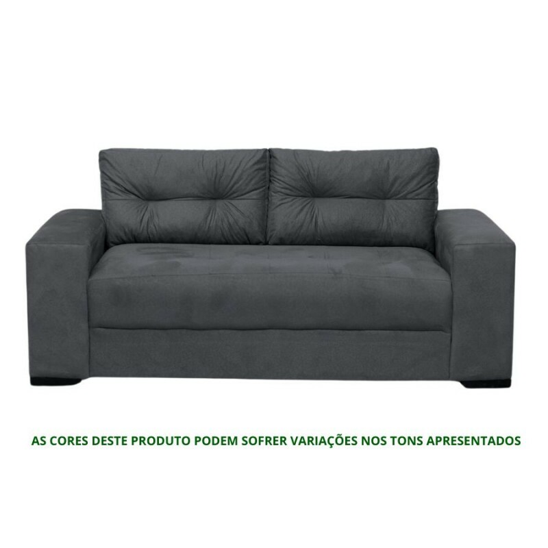 Sofá 3 Lugares Confort Cinza Masterflex