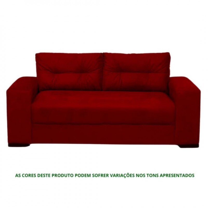 Sofá 3 Lugares Confort Vermelho Masterflex